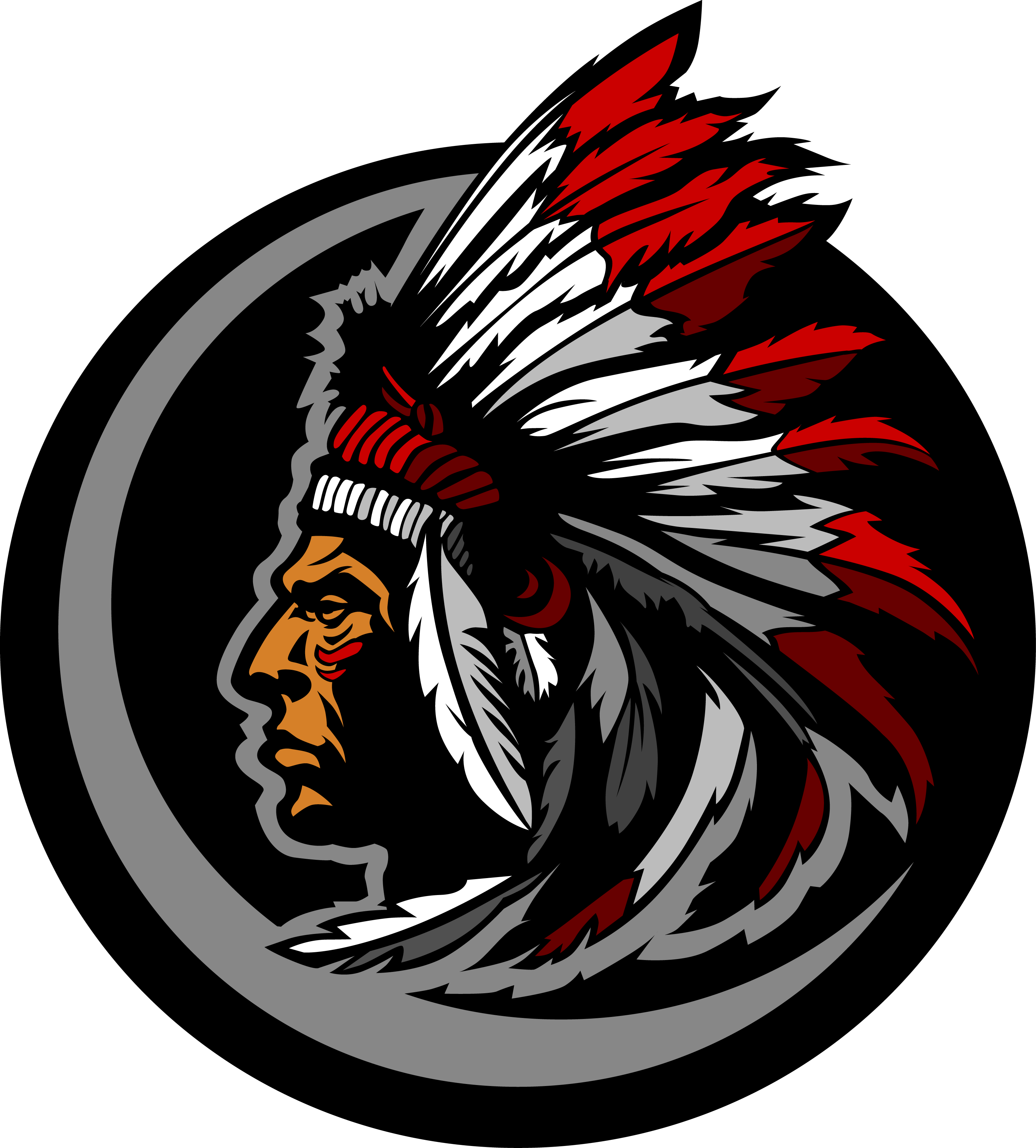 wyoming central school mascot of a native american chief 
